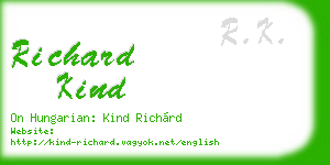 richard kind business card